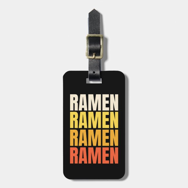 Ramen text design luggage tag (Front Vertical)