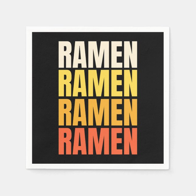 Ramen text design napkin (Front)