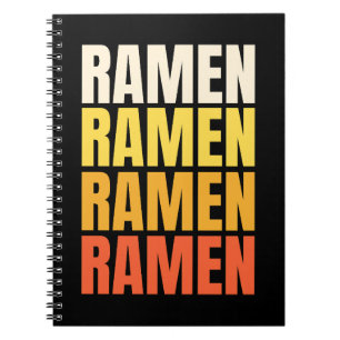 Ramen text design notebook
