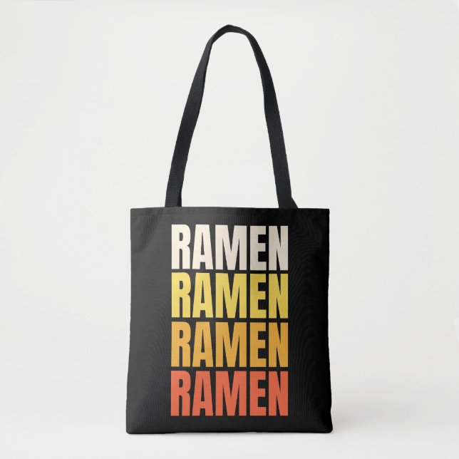 Ramen text design tote bag (Front)
