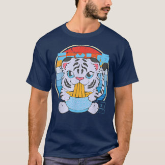 Ramen  Tiger  Kawaii Anime Japanese  T-Shirt