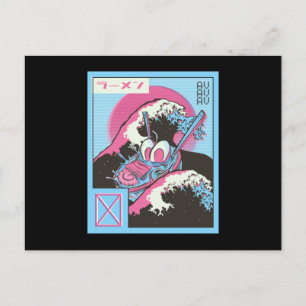 Ramen Vaporwave Postcard
