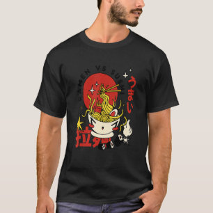 Ramen Vs Sushi Cool Foodie T-Shirt