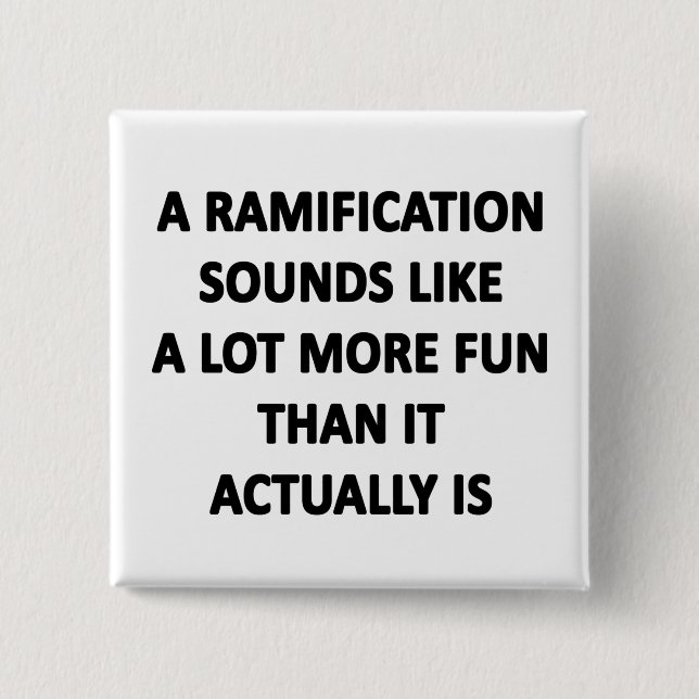 Ramification 2 Inch Square Button (Front)