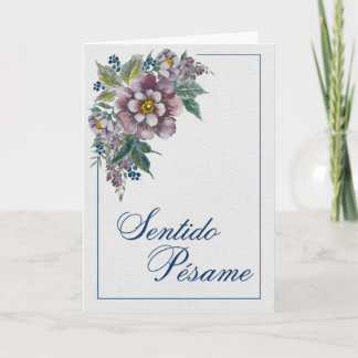 Ramo de Peonías – Tarjeta de Condolencias Card