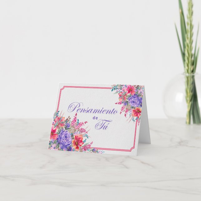 Ramo de Rosas Pensando en Ti Card (Front)