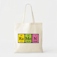 Ramon periodic table name tote bag