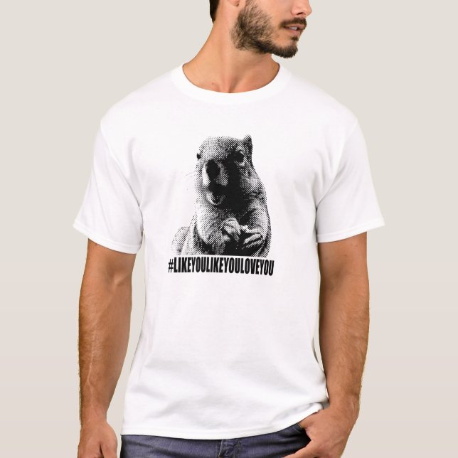 Ramon The Squirrel Hashtag Light T-Shirt (Front)