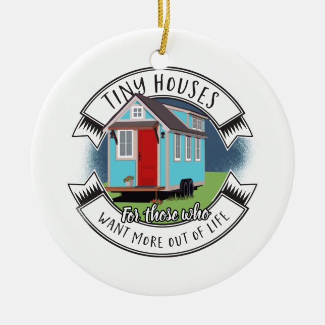 ramon - tiny house ceramic ornament (Front)