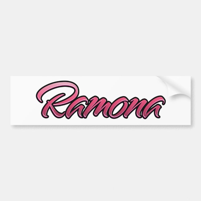 Ramona faded pink Aufkleber Sticker (Front)