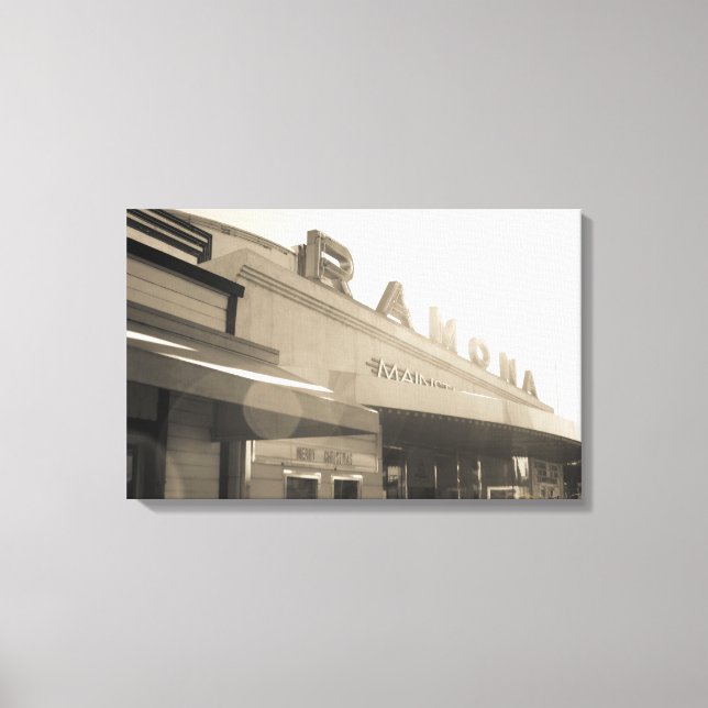 Ramona Theatre Stretched Canvas Print (Front)