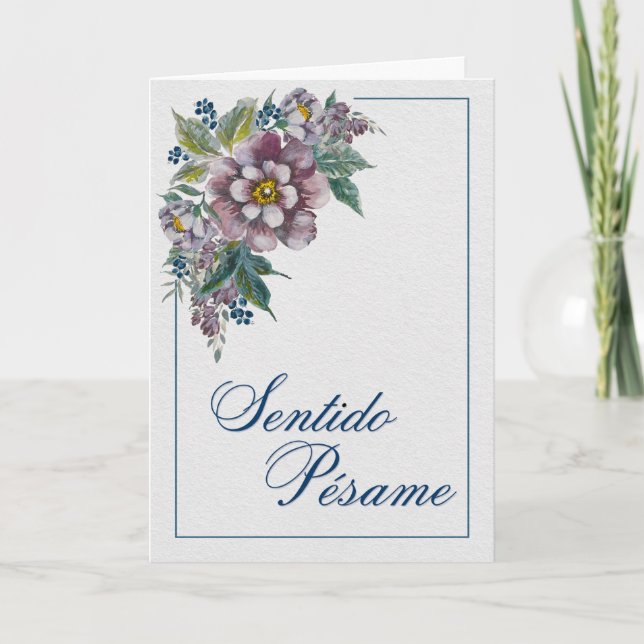 Ramos de Peonías - Spanish Sympathy Card (Front)