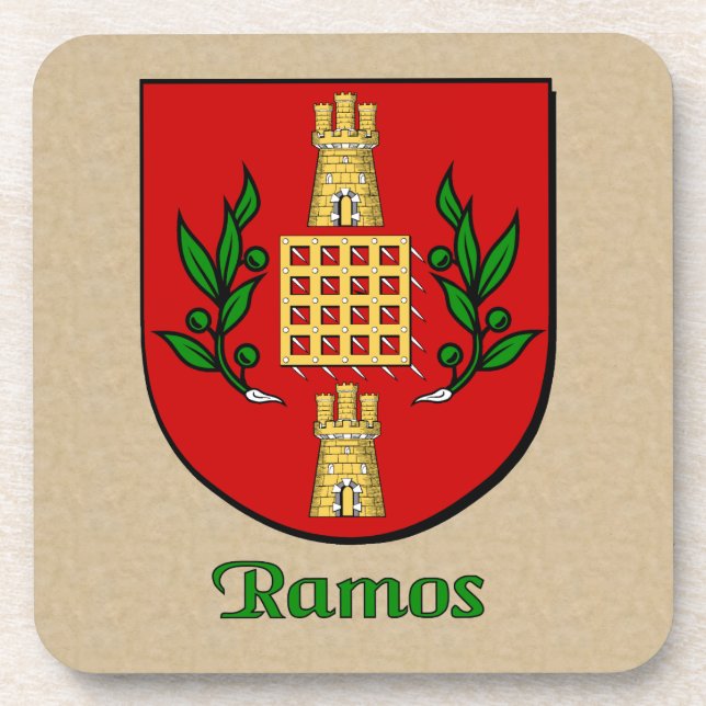 Ramos Family Shield Coaster (Front)