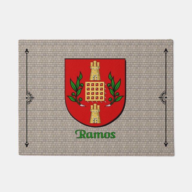 Ramos Historical Shield on Cobblestone Doormat (Front)