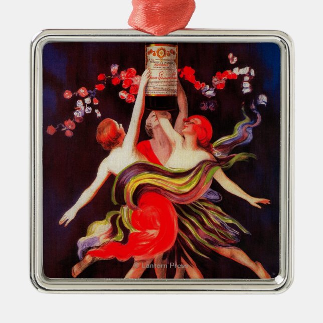 Ramos Pinto Vintage PosterEurope Metal Ornament (Front)