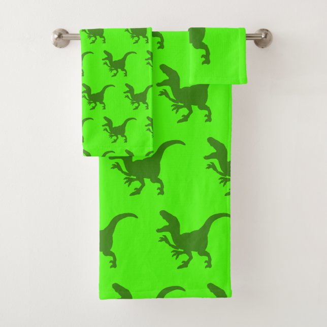 Rampaging Dinosaurs Bath Towel Set (Insitu)