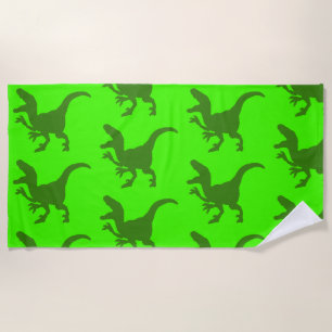 Rampaging Dinosaurs Beach Towel
