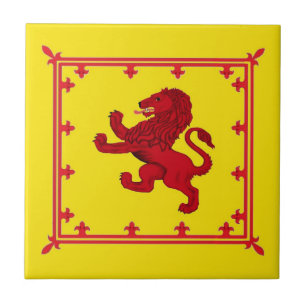 Rampant lion, Scotland's ancient flag Tile