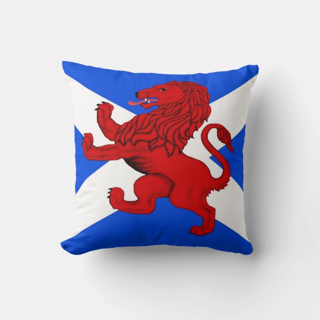 Rampant lion / Scotland's flag Throw Pillow (Front)