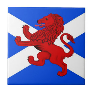 Rampant lion / Scotland's flag Tile