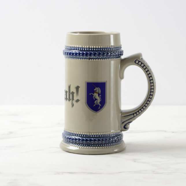 Rampant Unicorn Shield Beer Stein (Right)