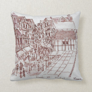 Ramparts, Mont Saint-Michel   Normandy, France Throw Pillow