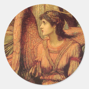 Ramparts of God's House, Angel by John Strudwick Classic Round Sticker