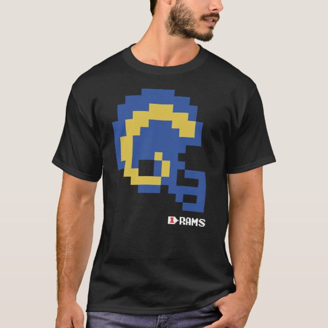 Rams Tecmo Bowl Helmet T-Shirt (Front)