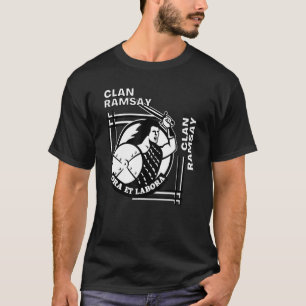 Ramsay Clan Gaelic Motto Swordsman T-Shirt