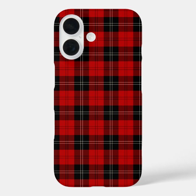 Ramsay Tartan Black and Red Plaid Case-Mate iPhone Case (Back)