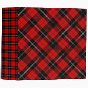 Ramsay tartan red black plaid binder