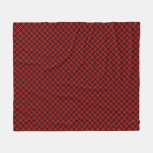Ramsay tartan red black plaid fleece blanket