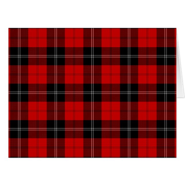 Ramsay tartan rouge noir plaid (Devant horizontal)