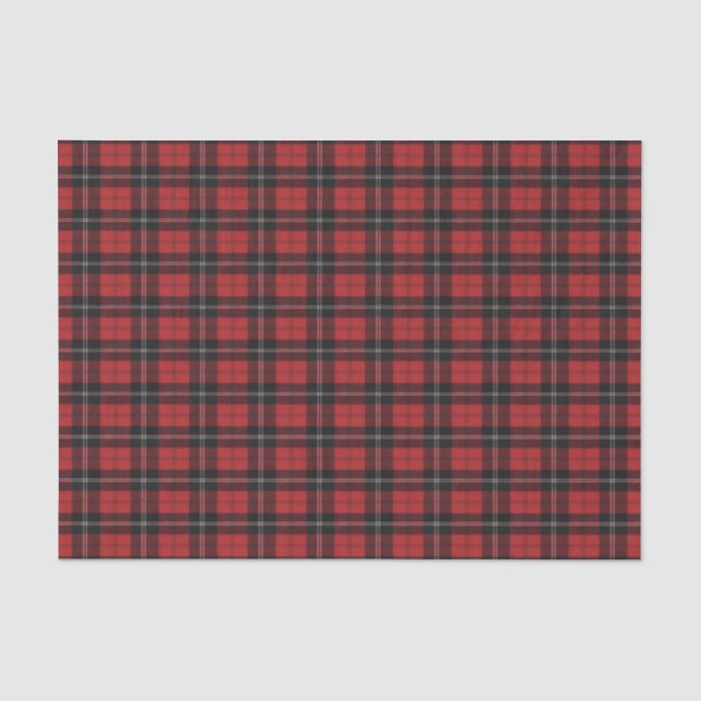 Ramsey Red Modern Original Scottish Tartan Tissue Paper (Front)