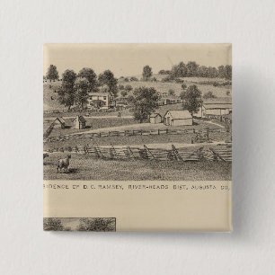Ramsey, Williams residences 2 Inch Square Button