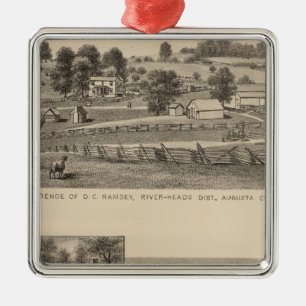 Ramsey, Williams residences Metal Ornament