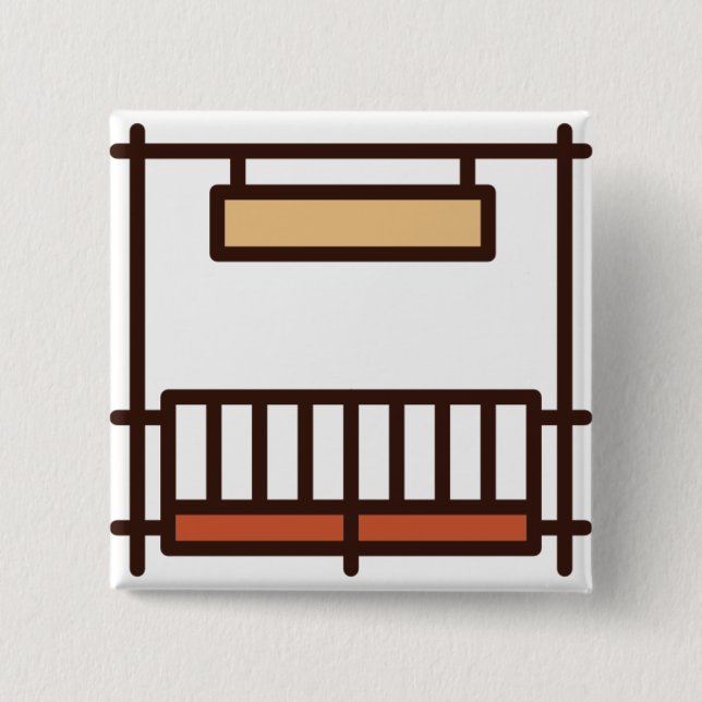 ranch 2 inch square button (Front)