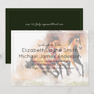 Ranch Chevaux Sauvages Invitations de mariage