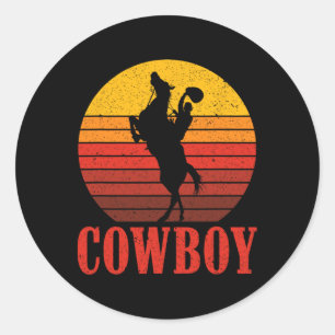 Ranch Cowboy Horseback Riding Rodeo Gift Cowboy Classic Round Sticker