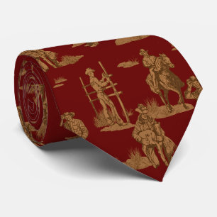 Ranch Cowboys Horse Calf Fence Throw Pillow Tie