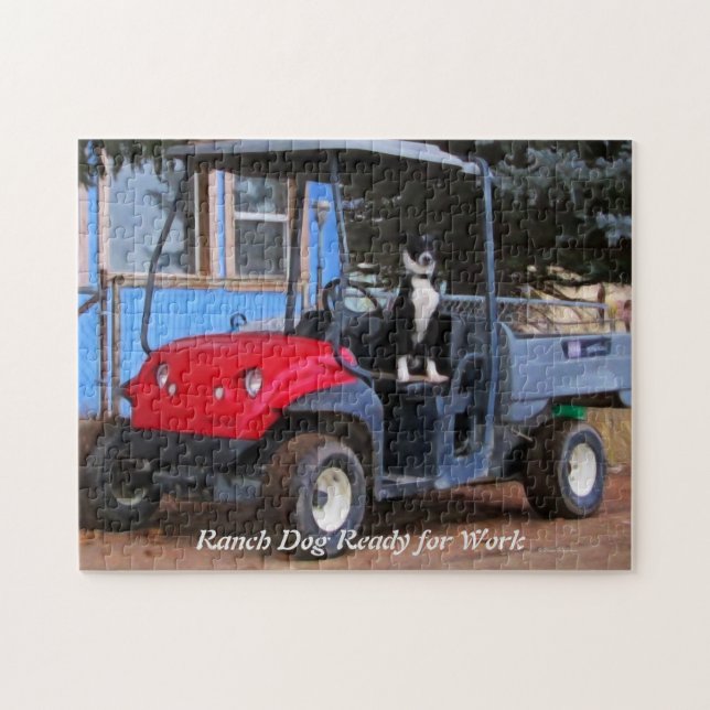 Ranch Dog Ready Jigsaw Puzzle (Horizontal)