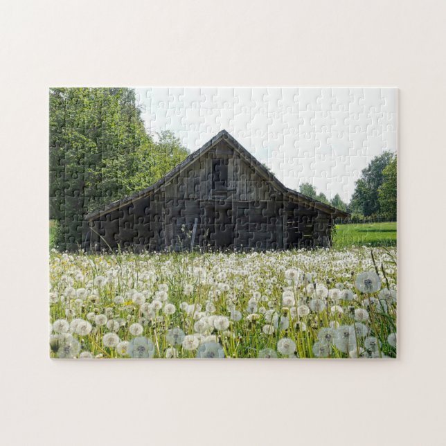 Ranch Farm Dandelion Field Jigsaw Puzzle (Horizontal)