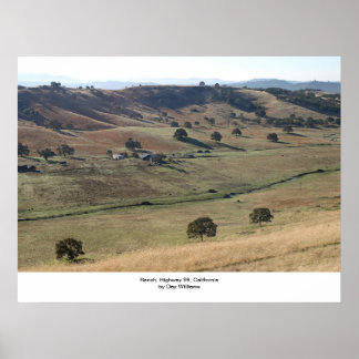 Ranch, Highway 99, Northern California Poster