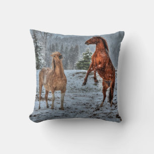 Ranch Horse Equine Photo Design for Animal-lovers Throw Pillow