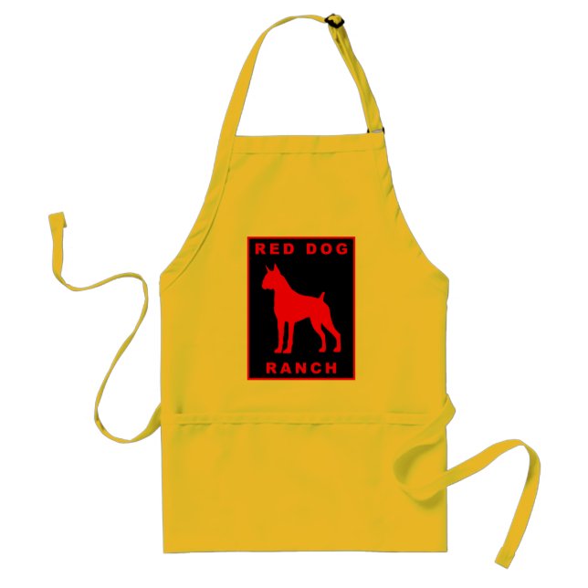Ranch rouge de chien - tablier (Devant)
