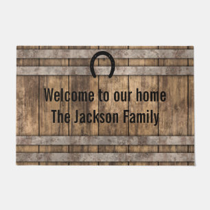 Ranch Rustic Barnwood Doormat