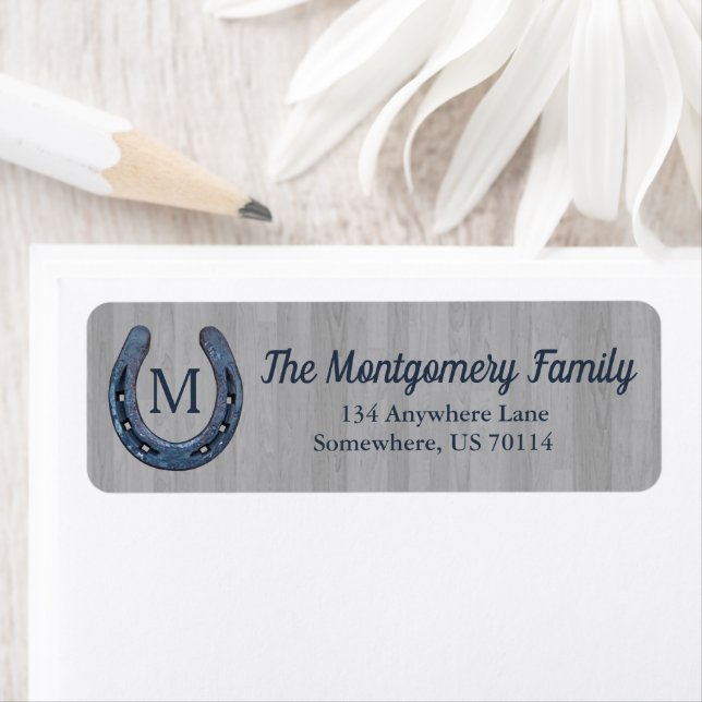 Ranch Rustic Farmhouse Horseshoe & Barn Wood (En situation)