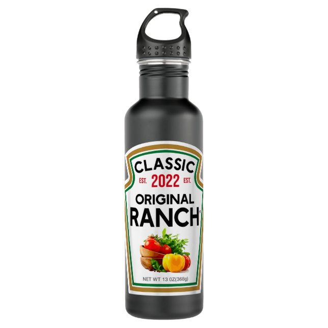 Ranch Sauce Green Salad Dressing Halloween Costume 710 Ml Water Bottle (Front)