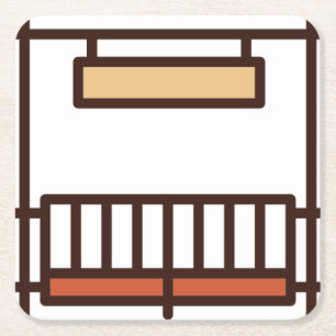 ranch square paper coaster