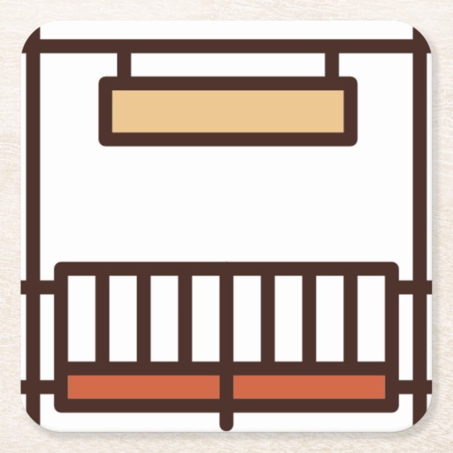 ranch square paper coaster (Front)